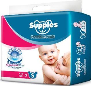 Supples Baby Pants Diapers, Small, 78 Count3500A
